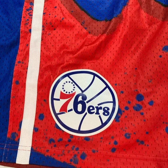 Mitchell & Ness HWC Philadelphia 76ers Shorts, size 3X, NWT! $100.00!